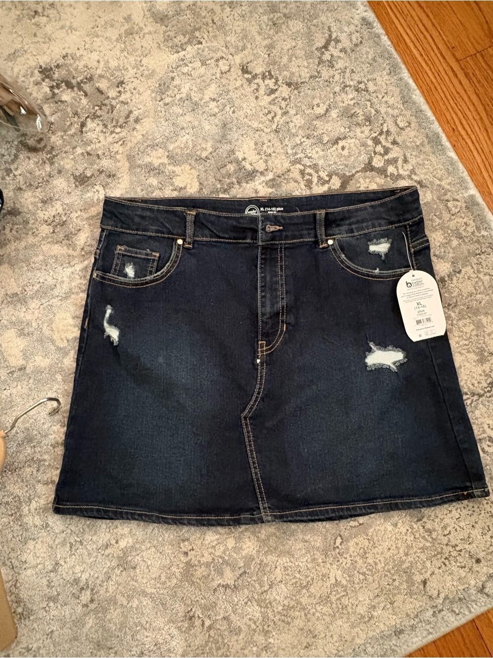 Dark Blue Denim Skirt